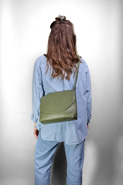 crossbody vegan sage green