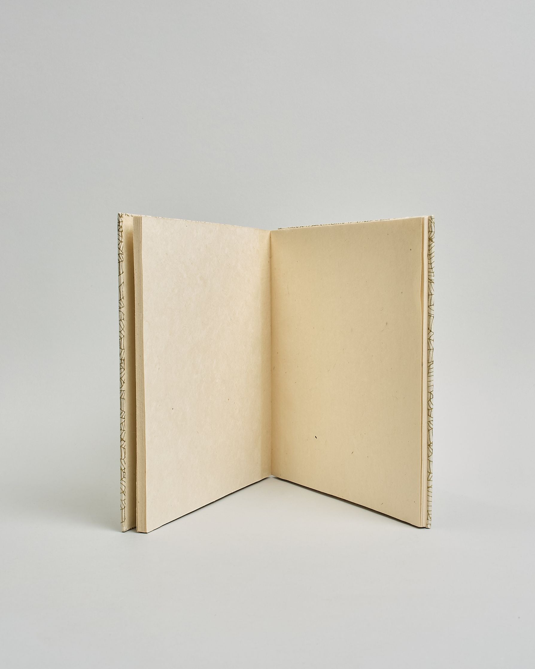 Ein Quadratisches Fotoalbum oder Gästebuch mit Hardcover in naturweißer Grundfarbe und darauf goldene Blätter, die über das ganze Cover verteilt sind. In der Mitte befindet sich ein rechteckeiges Fenster hinter dem man ein Einlageblatt mit kalligrafiertem Text befestigen kann. #4