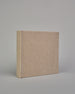Hellbeiges quadratisches Fotoalbum mit Leineneinband und weißen Seiten #1