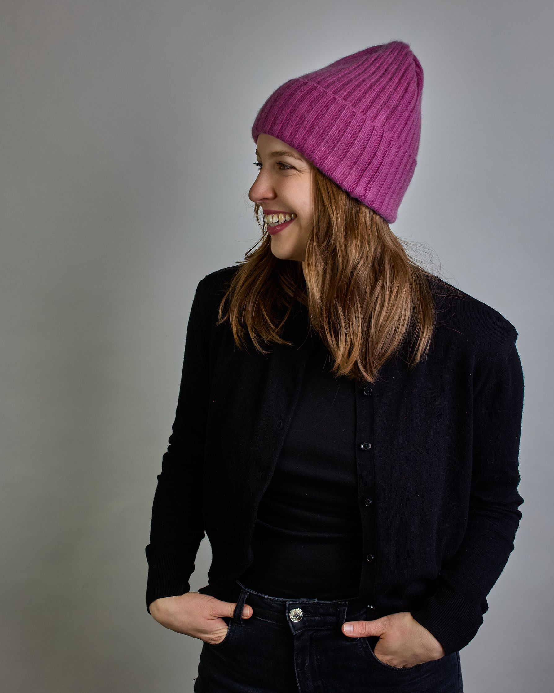 Altlila Kaschmir Ripp-Haube mit Umschlag #4