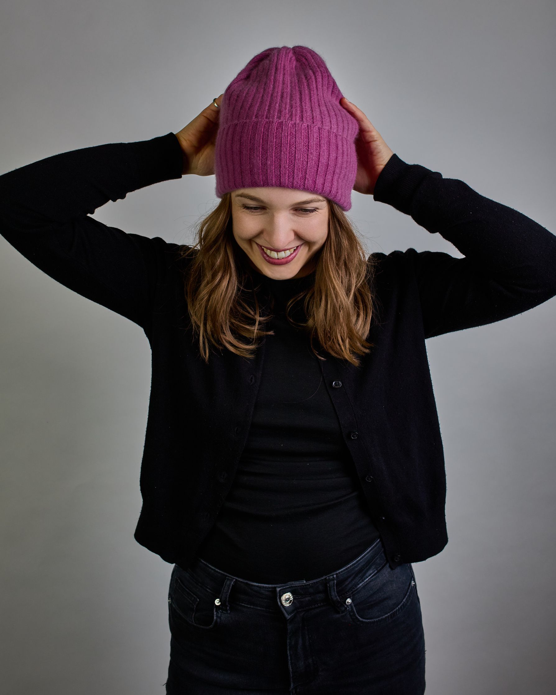 Altlila Kaschmir Ripp-Haube mit Umschlag #5