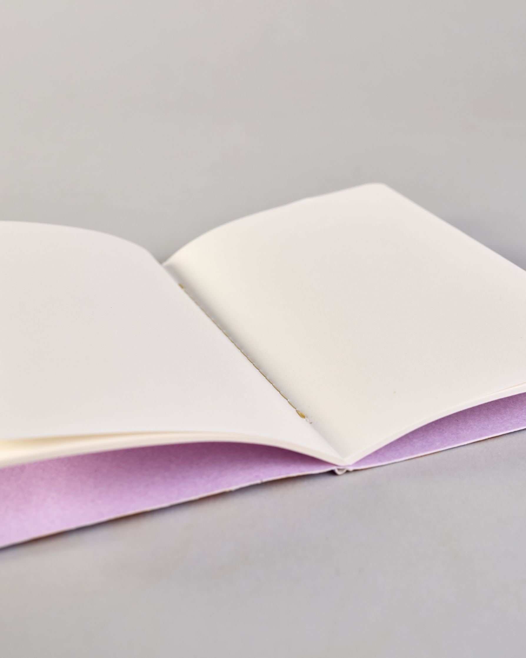 Set aus drei A6-Heften mit recyceltem Baumwolleinband. Die Hefte sind mit senkrechten Streifen in Blau- und Grüntönen gestaltet und zeigen auf dem Cover jeweils ein goldenes Motiv: ein Herz, ein Kleeblatt und eine Libelle. 30 glatte Seiten innen. #13