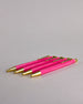 Pinker Kugelschreiber mit goldenem Clips und goldenem Druckknopf #3