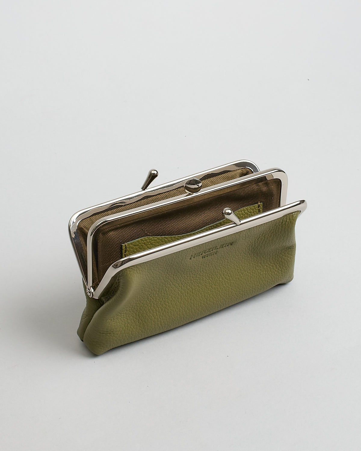 Retro Clip Purse moss green